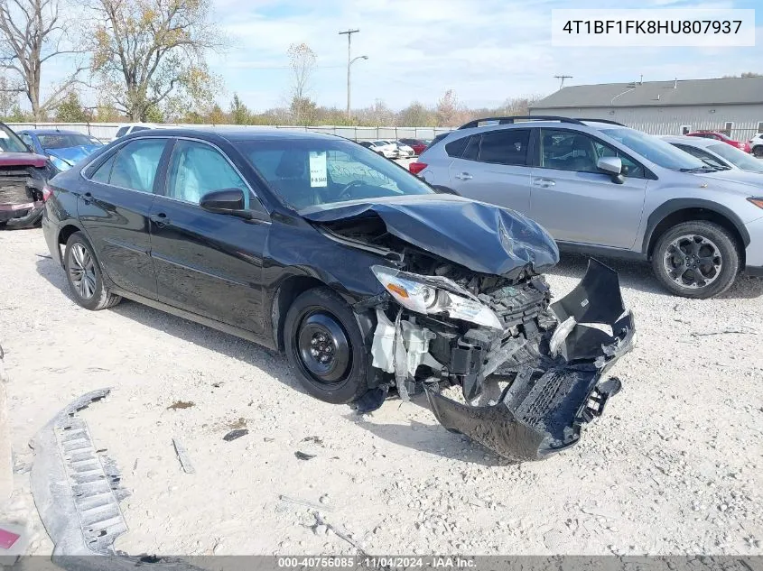 2017 Toyota Camry Se VIN: 4T1BF1FK8HU807937 Lot: 40756085