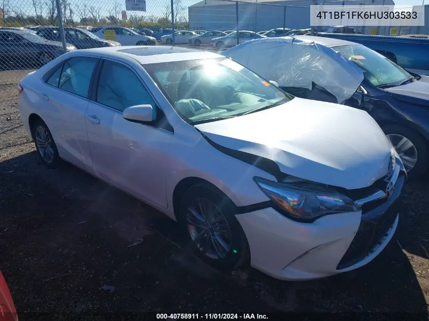 2017 Toyota Camry Se VIN: 4T1BF1FK6HU303533 Lot: 40758911