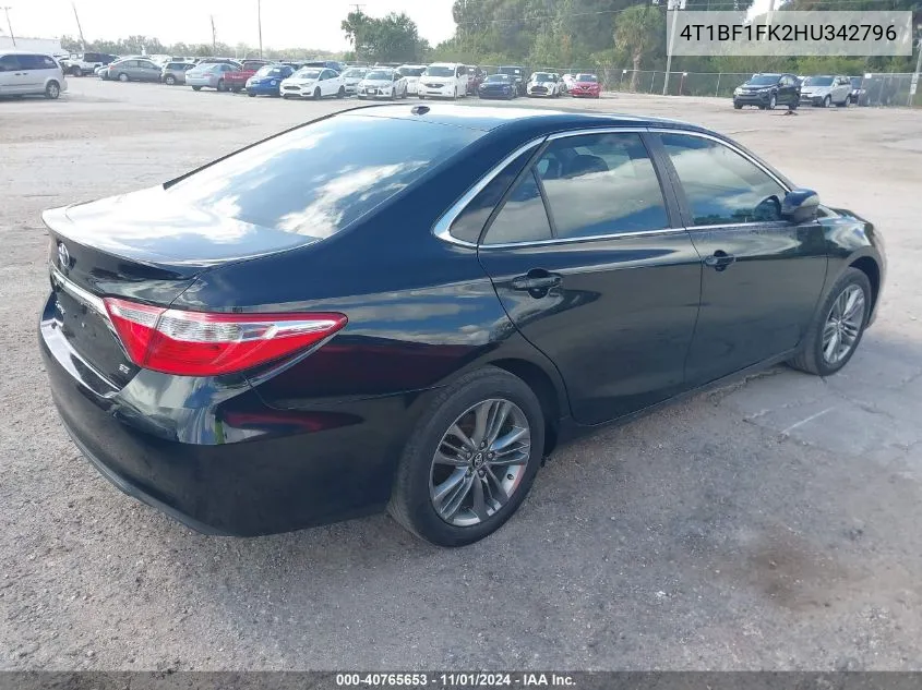 4T1BF1FK2HU342796 2017 Toyota Camry Se