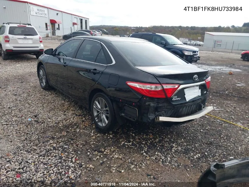 2017 Toyota Camry Se VIN: 4T1BF1FK8HU733984 Lot: 40771518