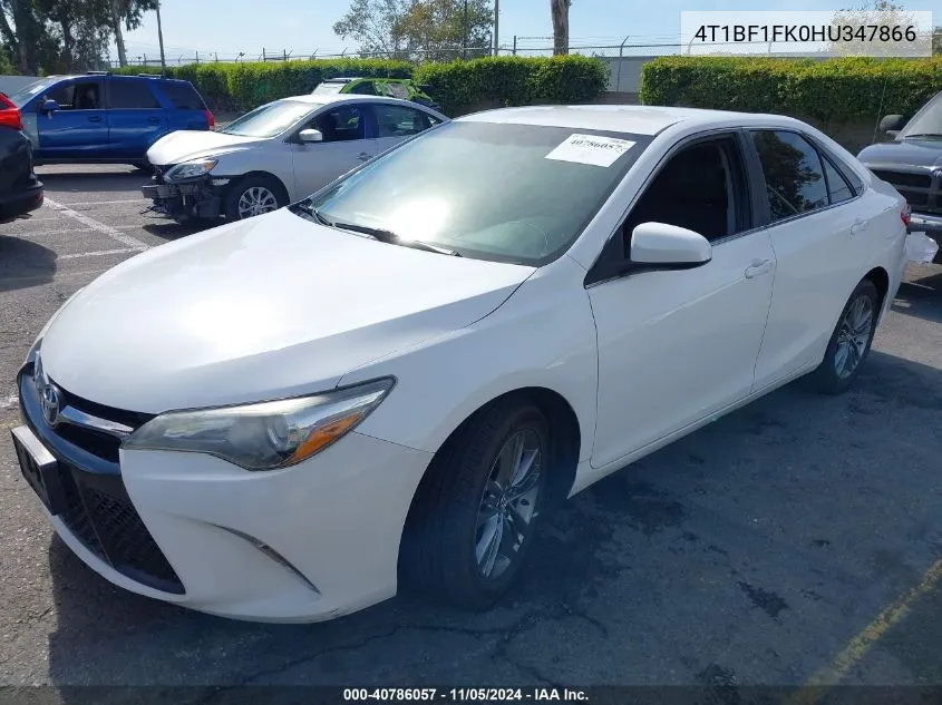 2017 Toyota Camry Se VIN: 4T1BF1FK0HU347866 Lot: 40786057