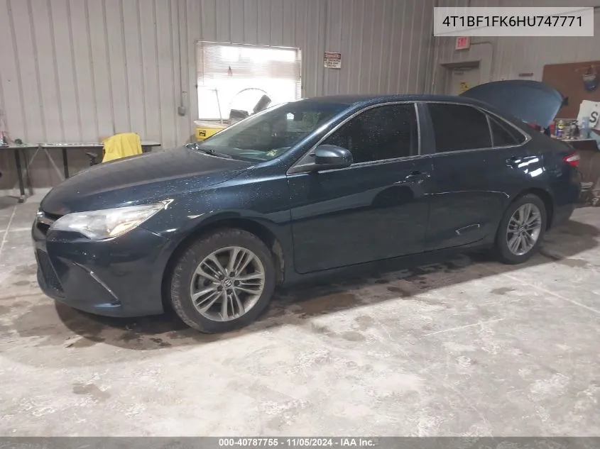 2017 Toyota Camry Se VIN: 4T1BF1FK6HU747771 Lot: 40787755