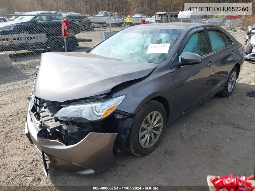 2017 Toyota Camry Le VIN: 4T1BF1FKXHU652260 Lot: 40806753