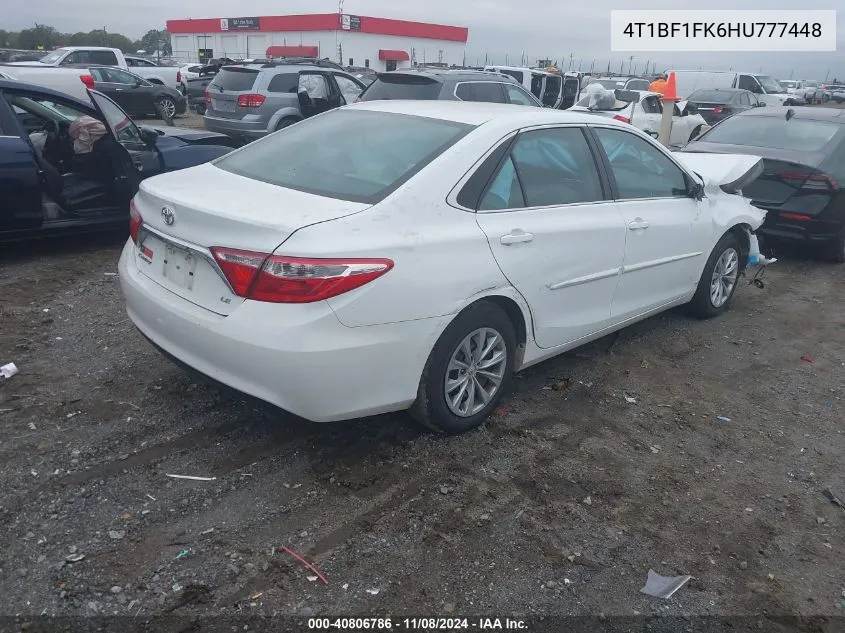 2017 Toyota Camry Le/Xle/Se/Xse VIN: 4T1BF1FK6HU777448 Lot: 40806786