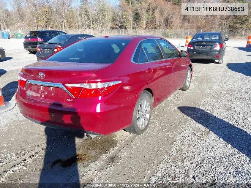 2017 Toyota Camry Xle VIN: 4T1BF1FK8HU738683 Lot: 40819050