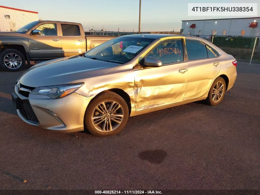 2017 Toyota Camry Se VIN: 4T1BF1FK5HU338354 Lot: 40825214