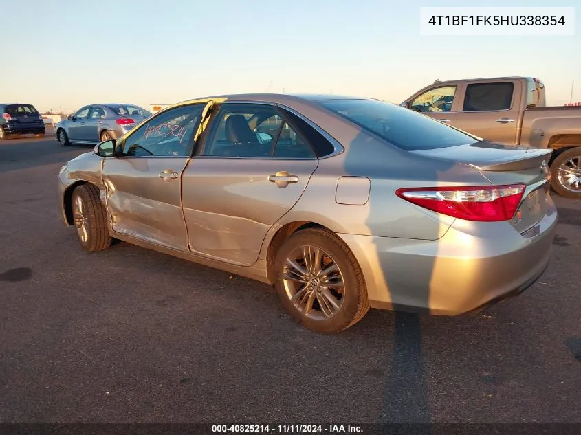 2017 Toyota Camry Se VIN: 4T1BF1FK5HU338354 Lot: 40825214