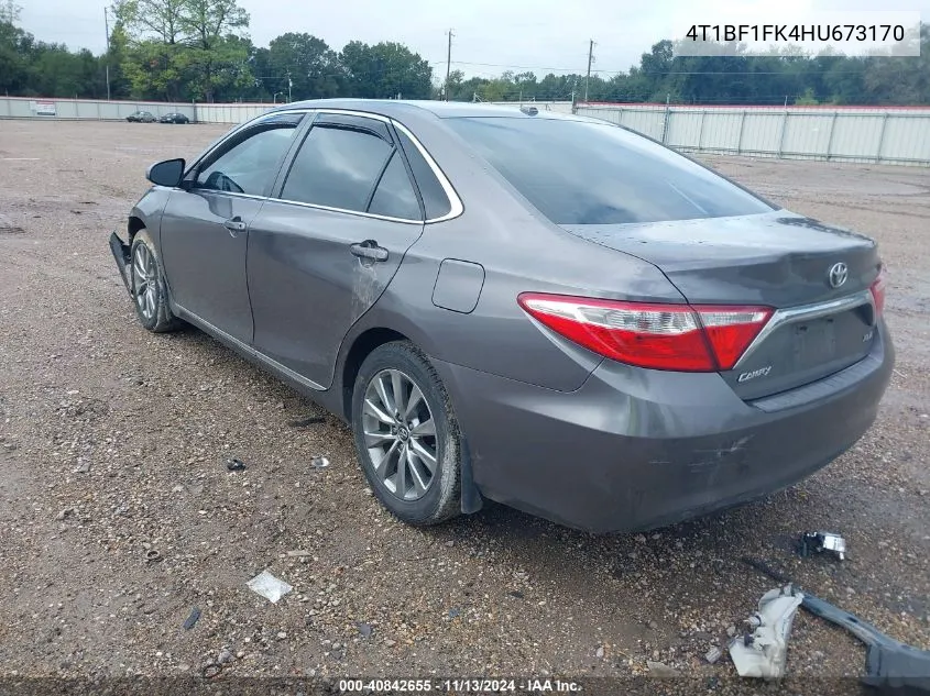 2017 Toyota Camry Xle VIN: 4T1BF1FK4HU673170 Lot: 40842655