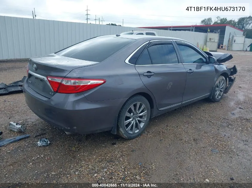 2017 Toyota Camry Xle VIN: 4T1BF1FK4HU673170 Lot: 40842655