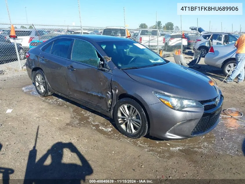 2017 Toyota Camry Se VIN: 4T1BF1FK8HU689906 Lot: 40845639