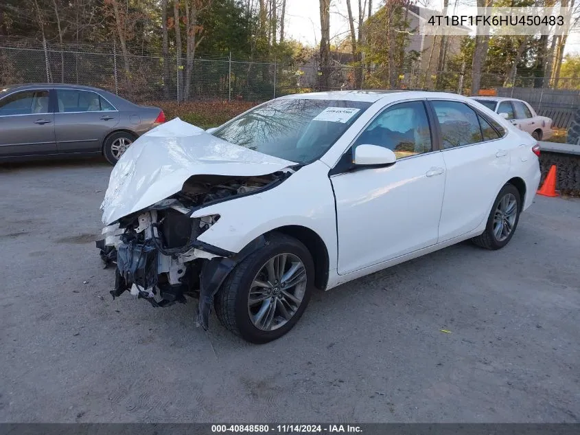 2017 Toyota Camry Se VIN: 4T1BF1FK6HU450483 Lot: 40848580