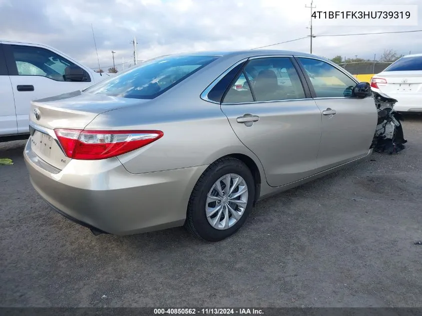 2017 Toyota Camry Le VIN: 4T1BF1FK3HU739319 Lot: 40850562