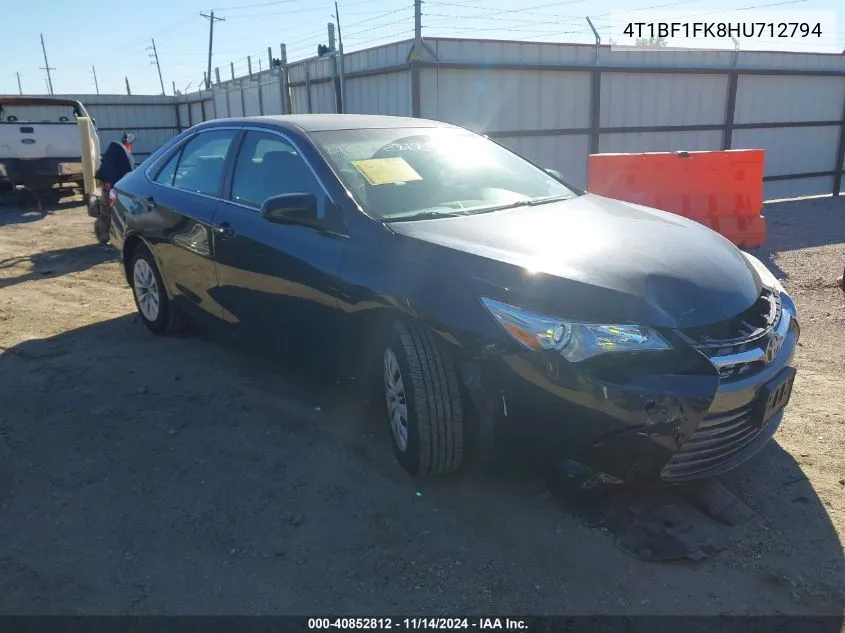 2017 Toyota Camry Le VIN: 4T1BF1FK8HU712794 Lot: 40852812