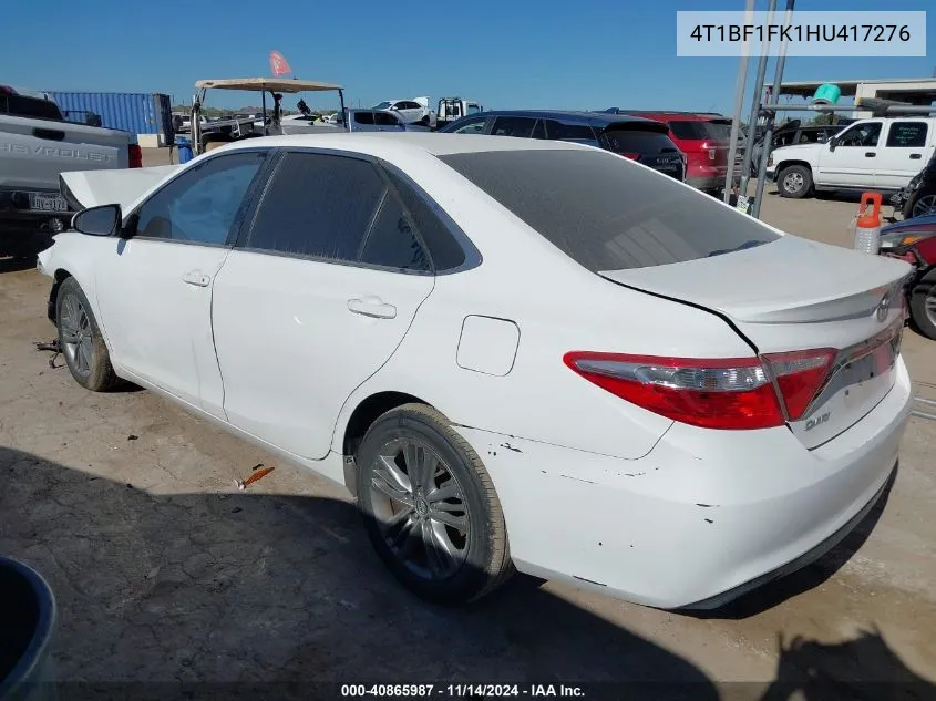 2017 Toyota Camry Se VIN: 4T1BF1FK1HU417276 Lot: 40865987