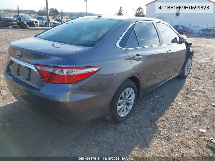 2017 Toyota Camry Le VIN: 4T1BF1FK9HU699828 Lot: 40867618