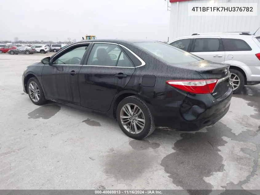 2017 Toyota Camry Se VIN: 4T1BF1FK7HU376782 Lot: 40869813