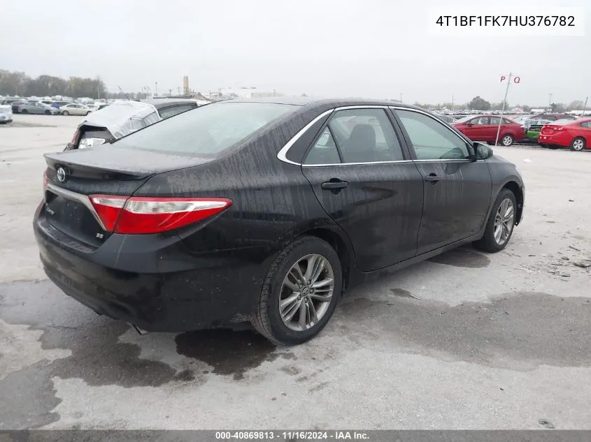 2017 Toyota Camry Se VIN: 4T1BF1FK7HU376782 Lot: 40869813