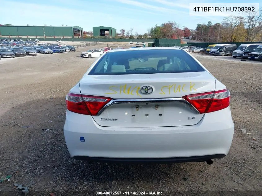 2017 Toyota Camry Le VIN: 4T1BF1FK1HU708392 Lot: 40872557