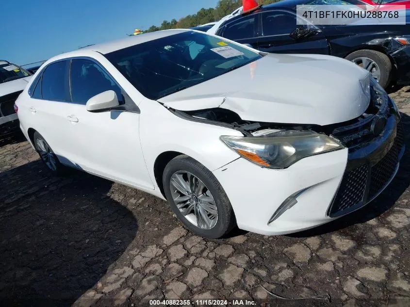 2017 Toyota Camry Se VIN: 4T1BF1FK0HU288768 Lot: 40882355