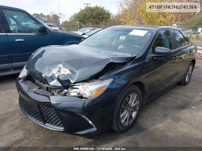 2017 Toyota Camry Se VIN: 4T1BF1FK7HU741784 Lot: 40899140