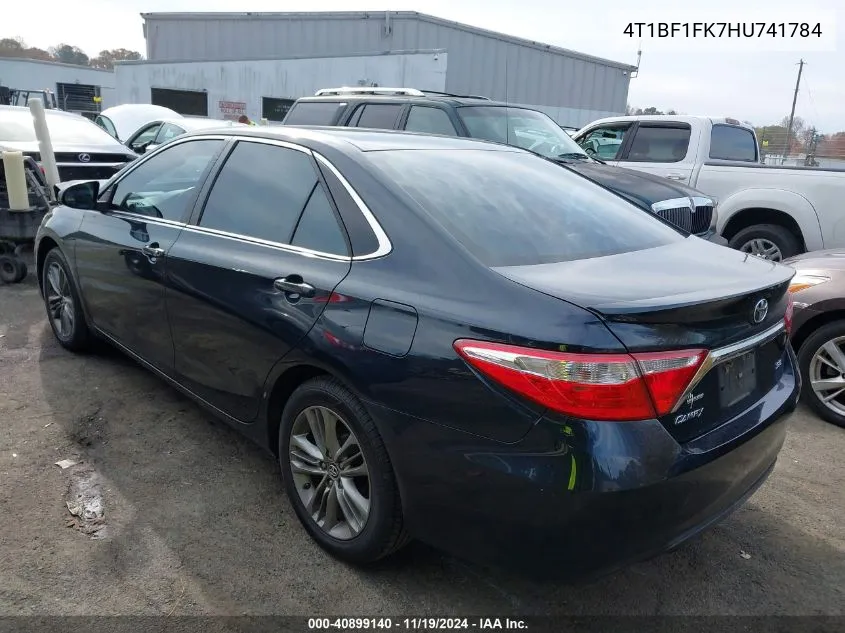 2017 Toyota Camry Se VIN: 4T1BF1FK7HU741784 Lot: 40899140