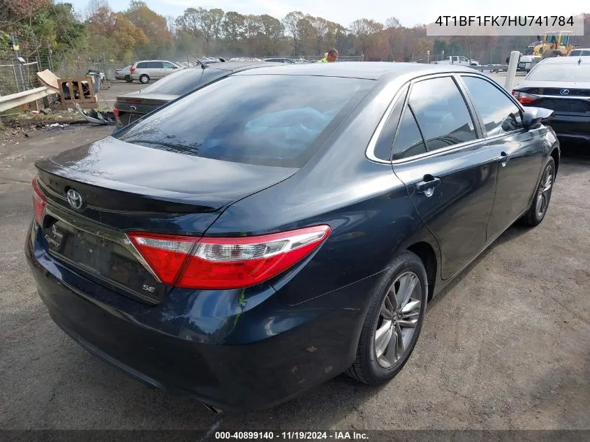 2017 Toyota Camry Se VIN: 4T1BF1FK7HU741784 Lot: 40899140