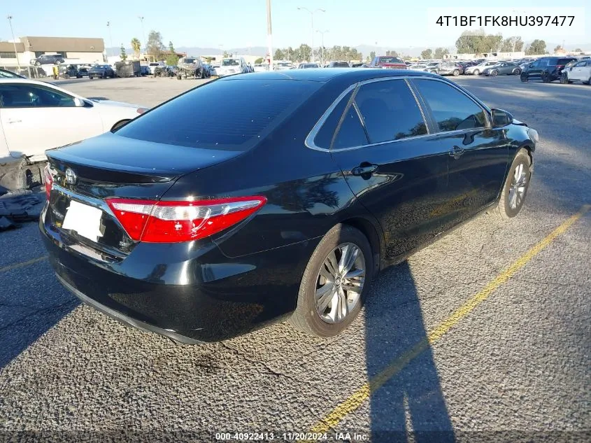 2017 Toyota Camry Se VIN: 4T1BF1FK8HU397477 Lot: 40922413