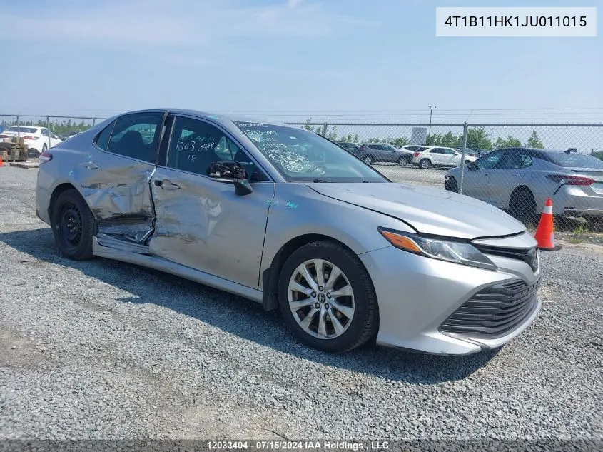 2018 Toyota Camry L/Le/Xle/Se/Xse VIN: 4T1B11HK1JU011015 Lot: 12033404