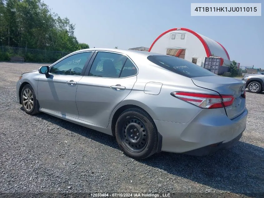 2018 Toyota Camry L/Le/Xle/Se/Xse VIN: 4T1B11HK1JU011015 Lot: 12033404