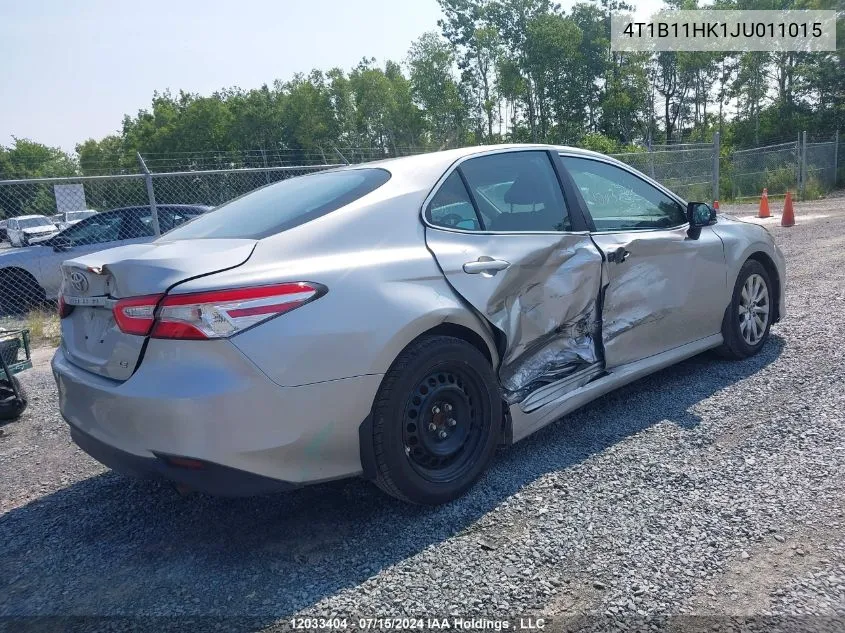 2018 Toyota Camry L/Le/Xle/Se/Xse VIN: 4T1B11HK1JU011015 Lot: 12033404