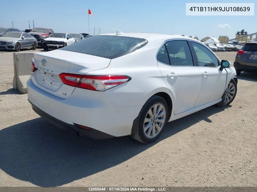 4T1B11HK9JU108639 2018 Toyota Camry L/Le/Xle/Se/Xse