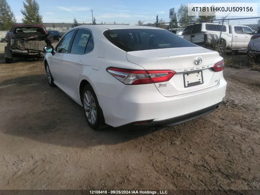 2018 Toyota Camry L/Le/Xle/Se/Xse VIN: 4T1B11HK0JU509156 Lot: 12108418