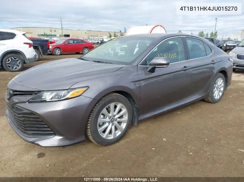 4T1B11HK4JU015270 2018 Toyota Camry L/Le/Xle/Se/Xse