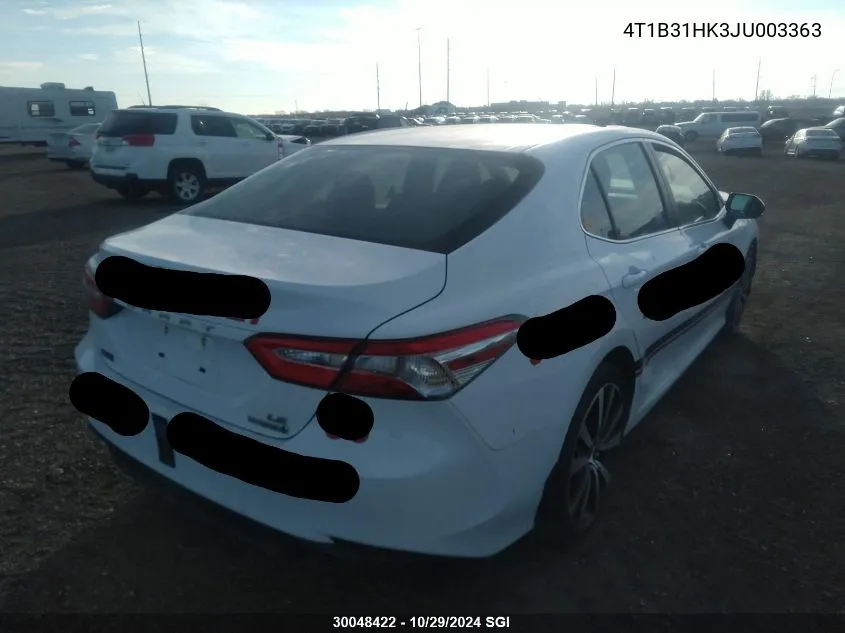 2018 Toyota Camry Le VIN: 4T1B31HK3JU003363 Lot: 30048422