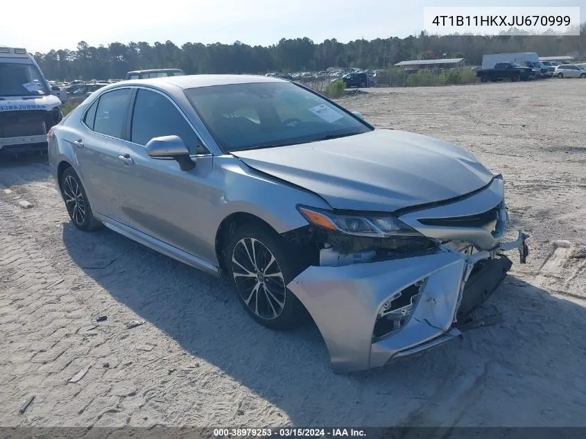 4T1B11HKXJU670999 2018 Toyota Camry Se