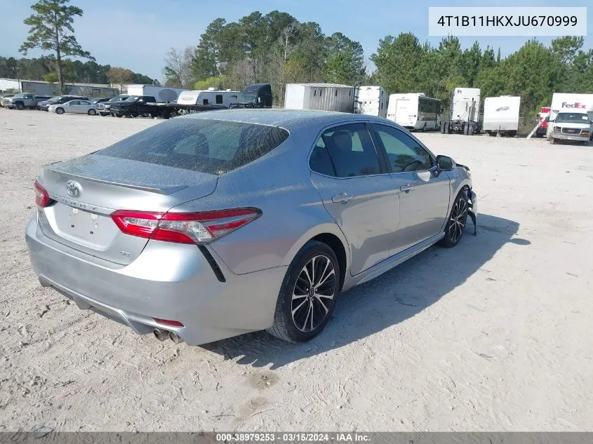 4T1B11HKXJU670999 2018 Toyota Camry Se