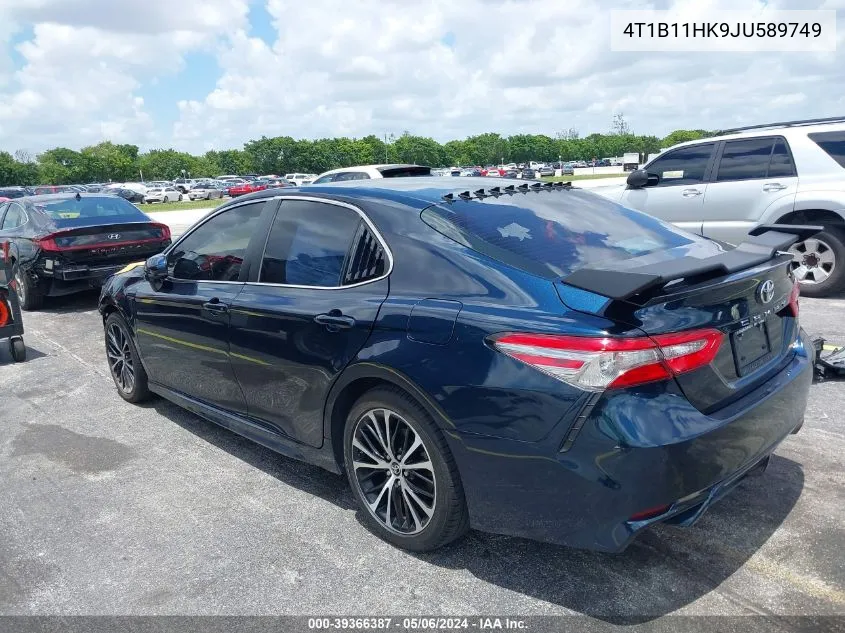 2018 Toyota Camry Se VIN: 4T1B11HK9JU589749 Lot: 39366387