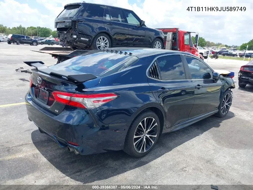 2018 Toyota Camry Se VIN: 4T1B11HK9JU589749 Lot: 39366387