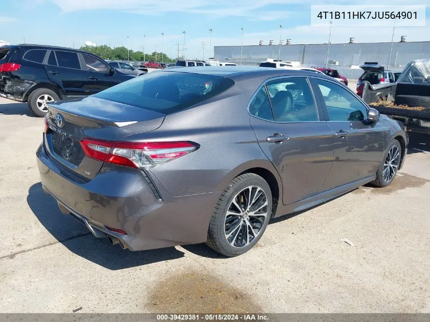 2018 Toyota Camry Se VIN: 4T1B11HK7JU564901 Lot: 39429381