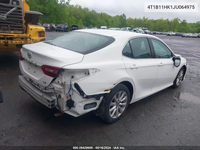 2018 Toyota Camry Le VIN: 4T1B11HK1JU064975 Lot: 39429609