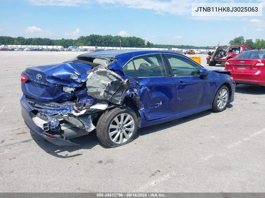 2018 Toyota Camry Le VIN: JTNB11HK8J3025063 Lot: 39512796