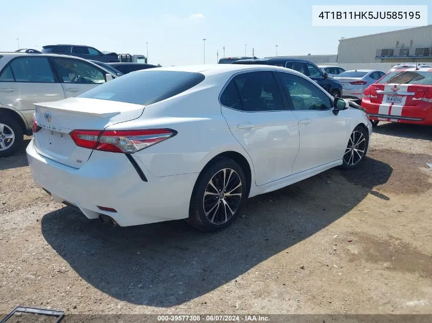 2018 Toyota Camry Se VIN: 4T1B11HK5JU585195 Lot: 39577308