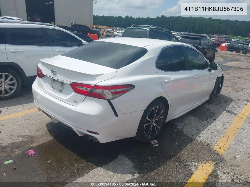 2018 Toyota Camry Se VIN: 4T1B11HK8JU567306 Lot: 39594105