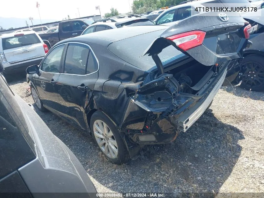 4T1B11HKXJU093178 2018 Toyota Camry Le