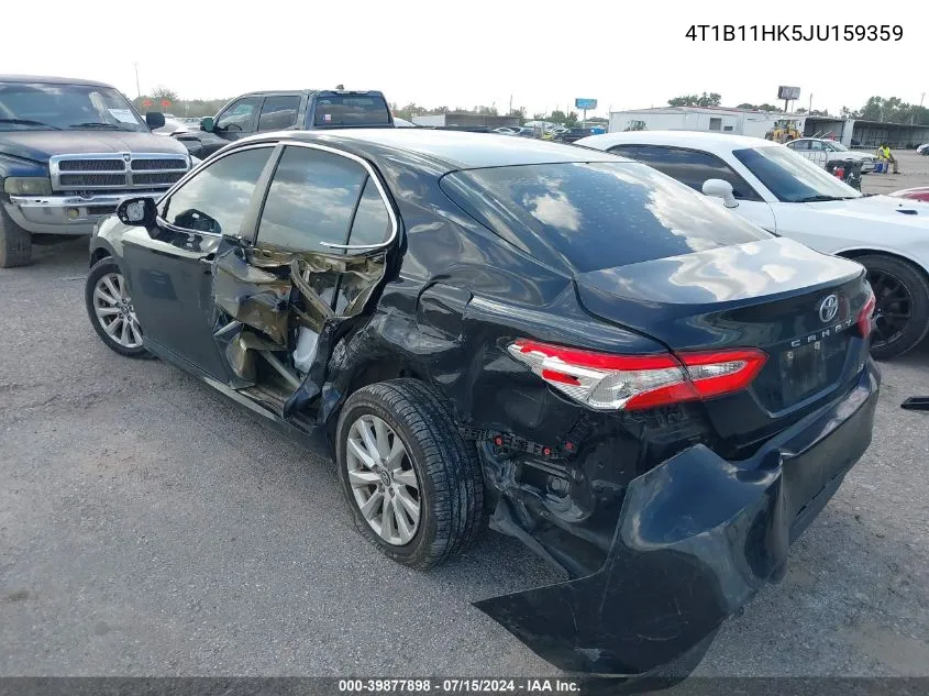 2018 Toyota Camry Le VIN: 4T1B11HK5JU159359 Lot: 39877898