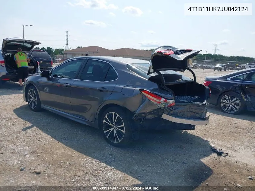 2018 Toyota Camry Se VIN: 4T1B11HK7JU042124 Lot: 39914947