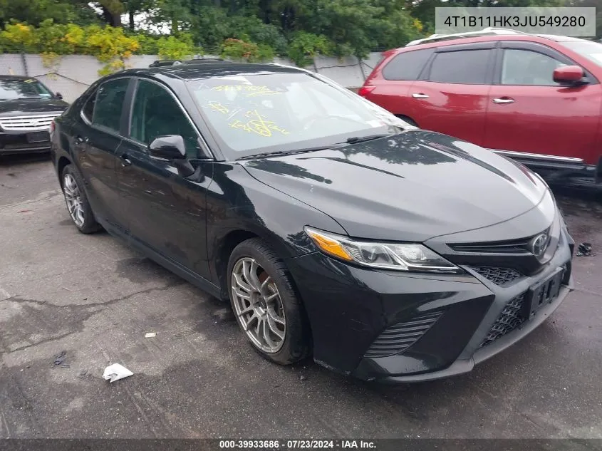 2018 Toyota Camry Se VIN: 4T1B11HK3JU549280 Lot: 39933686