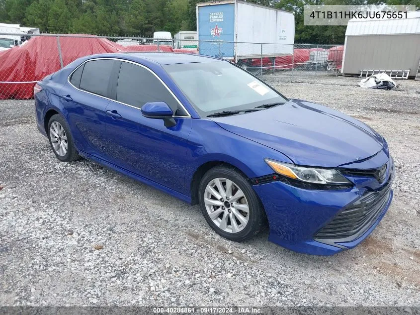 4T1B11HK6JU675651 2018 Toyota Camry Le