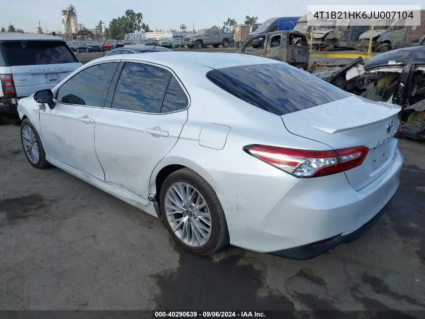 4T1B21HK6JU007104 2018 Toyota Camry Hybrid Xle