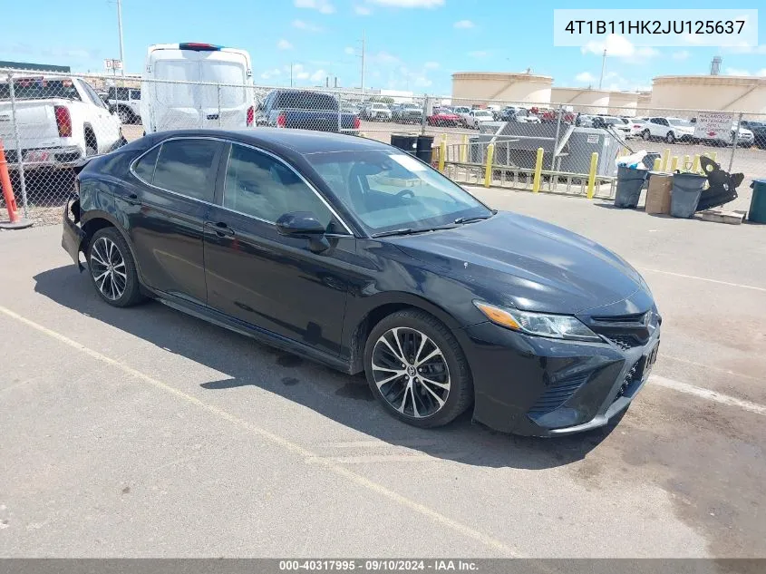 2018 Toyota Camry Se VIN: 4T1B11HK2JU125637 Lot: 40317995